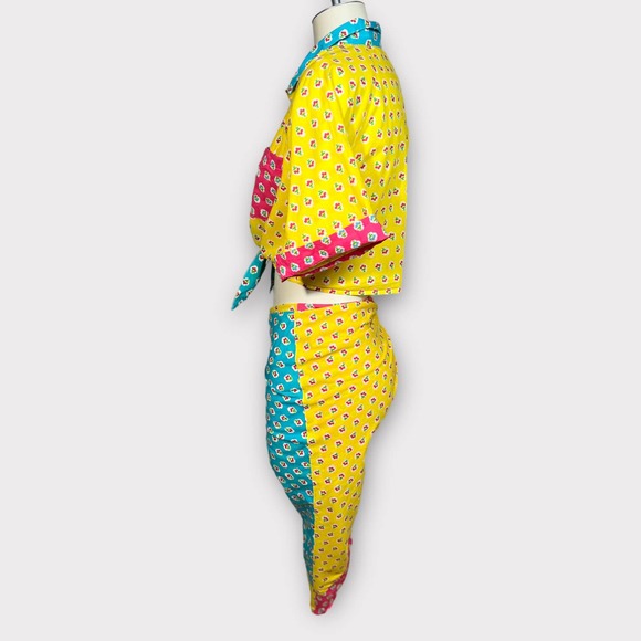 Vintage Adrienne Vittadini Tie-Front Crop Top & Sarong Set - Picture 8 of 13